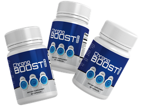 ChronoBoost Pro 3-in-1 sleep mind energy supplement bottles